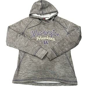 Women's University of Washington Fleece Lined Hoodie Gray Heather Purple Size L